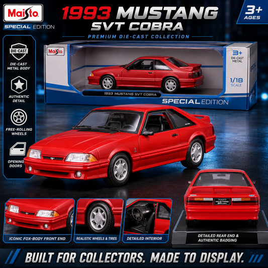 Maisto 1:24 1993 Ford Mustang SVT Cobra Die-Cast Model