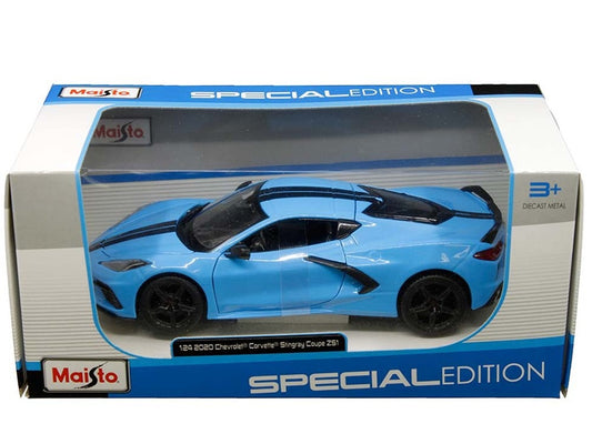 Maisto 1:24 Chevrolet Corvette Stingray Coupe Die-Cast Model Blue