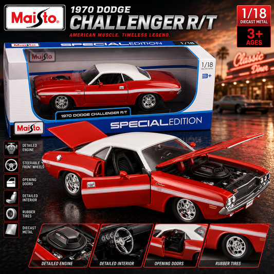 Maisto 1:24 Dodge Challenger R/T Coupe Die-Cast Model