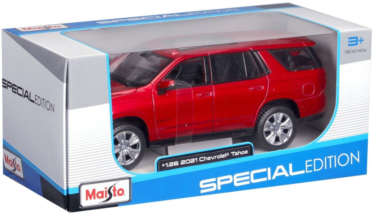 Maisto 1:26 2022 Chevrolet Tahoe Die-Cast Model Red