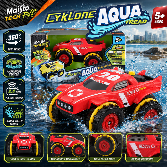 Maisto 2.4 GHz Cykone Aqua Tread RC Vehicle Red