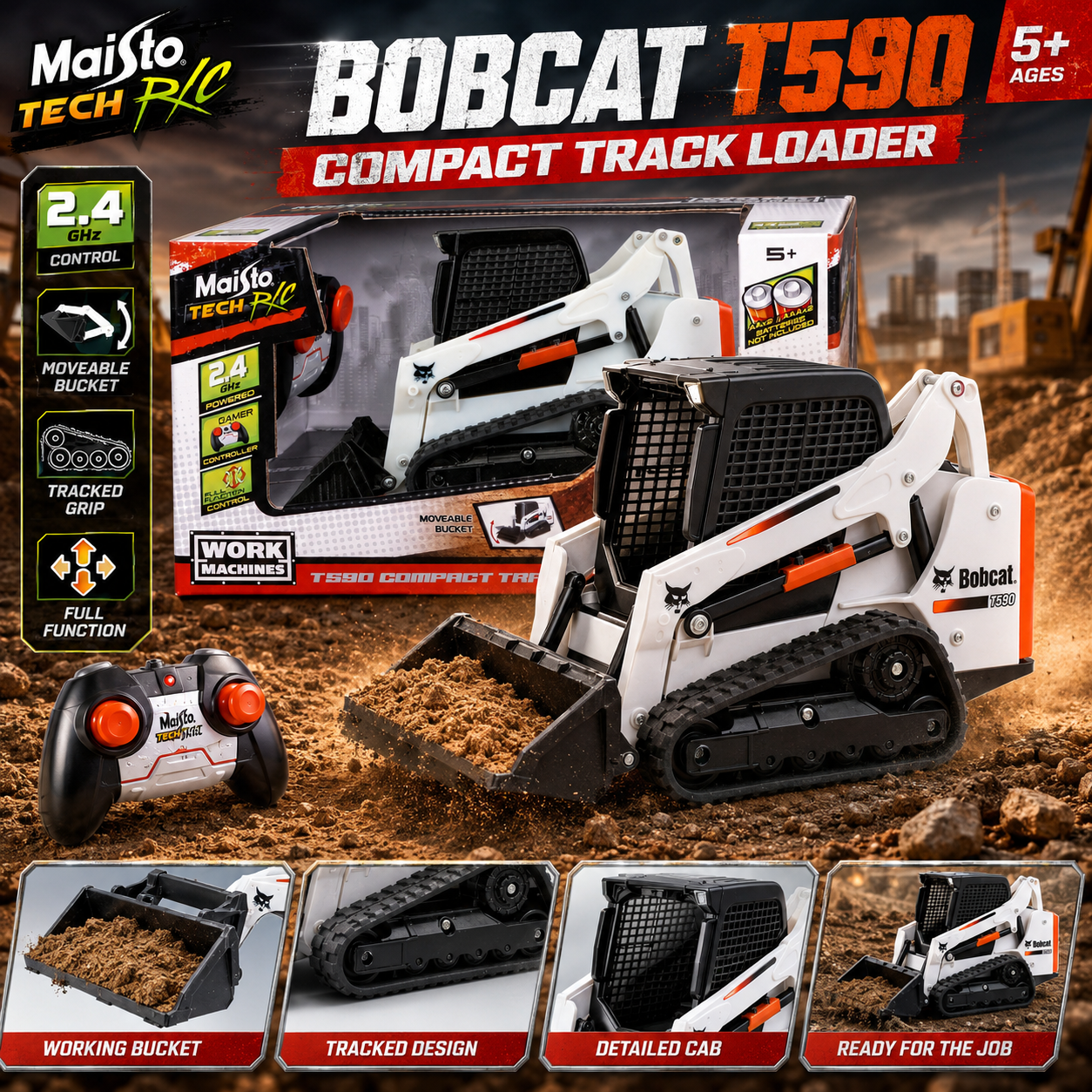 Maisto Bobcat T590 Track Loader RC Vehicle