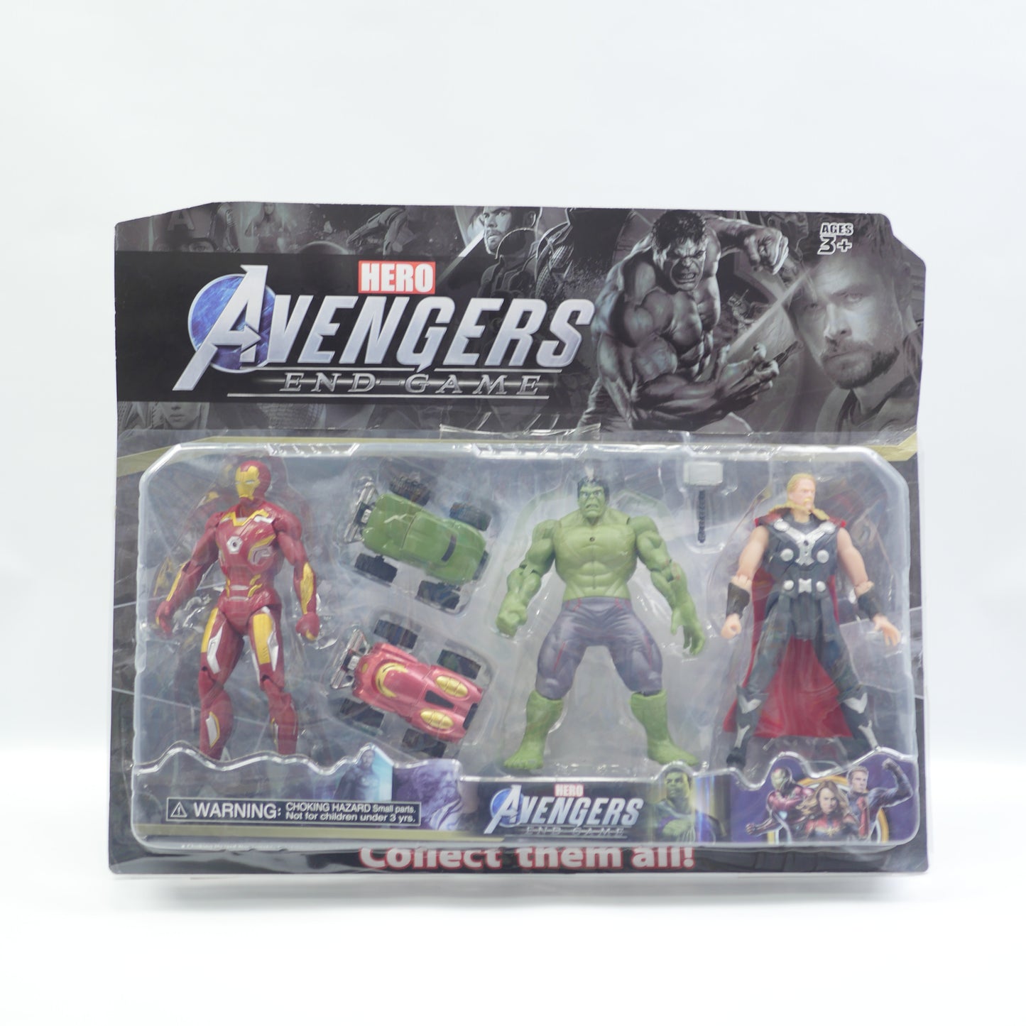 Marvel Avengers 7 Inch Figure with 2 Cars - Assorted Design
