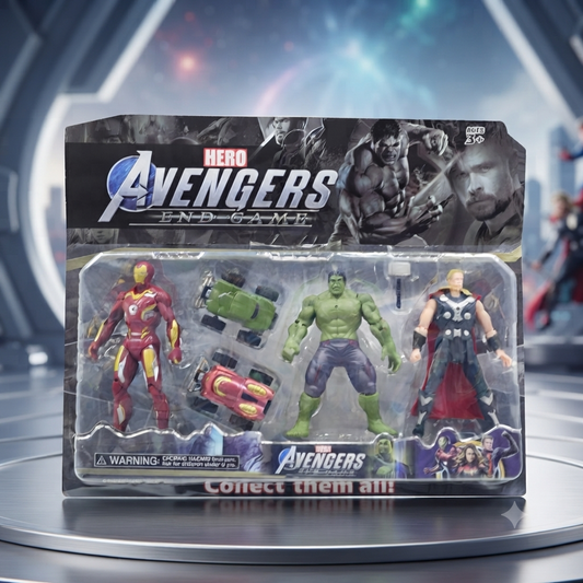 Marvel Avengers 7 Inch Figure with 2 Cars - Assorted Design