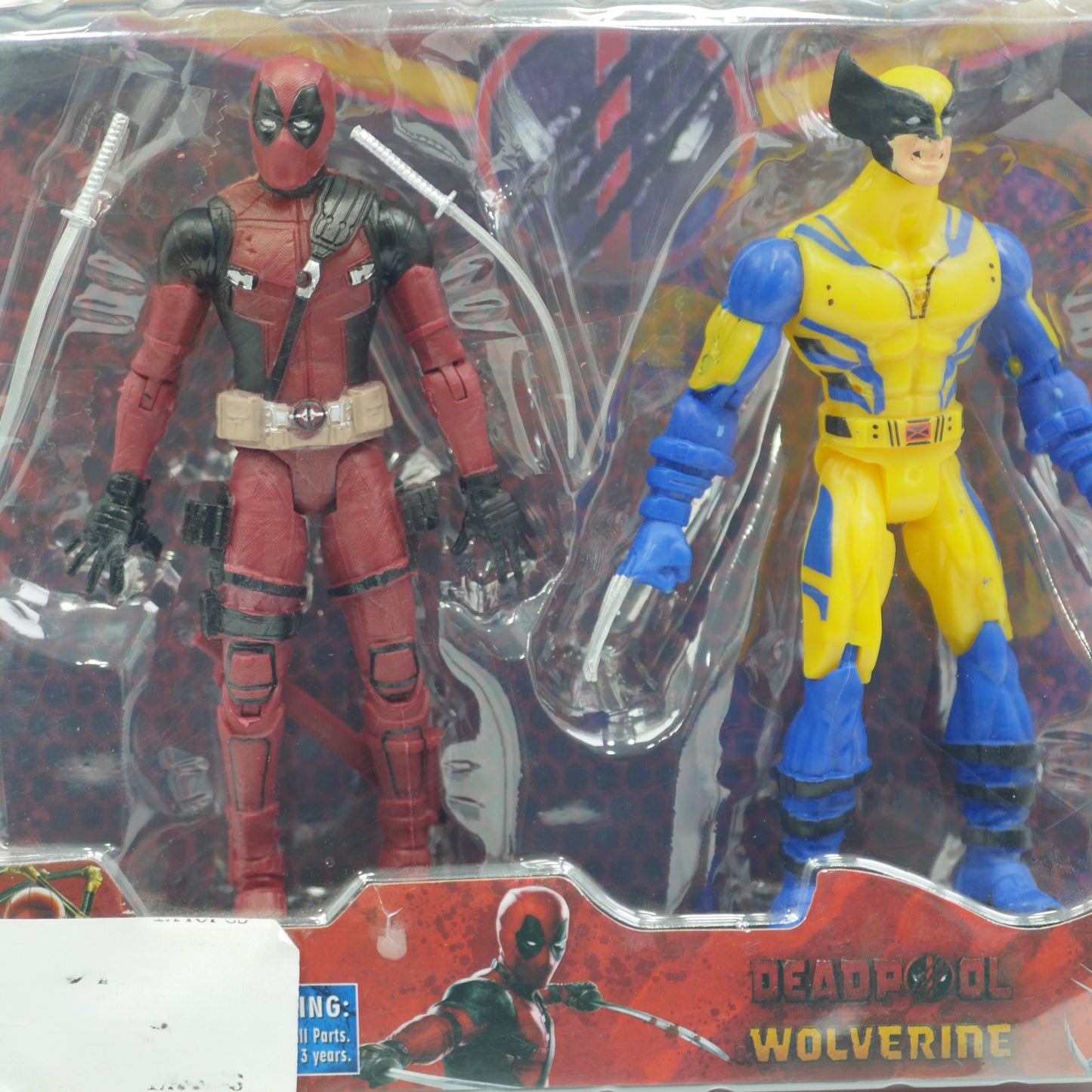 Marvel Deadpool vs Wolverine Action Figure Set - Age 6+