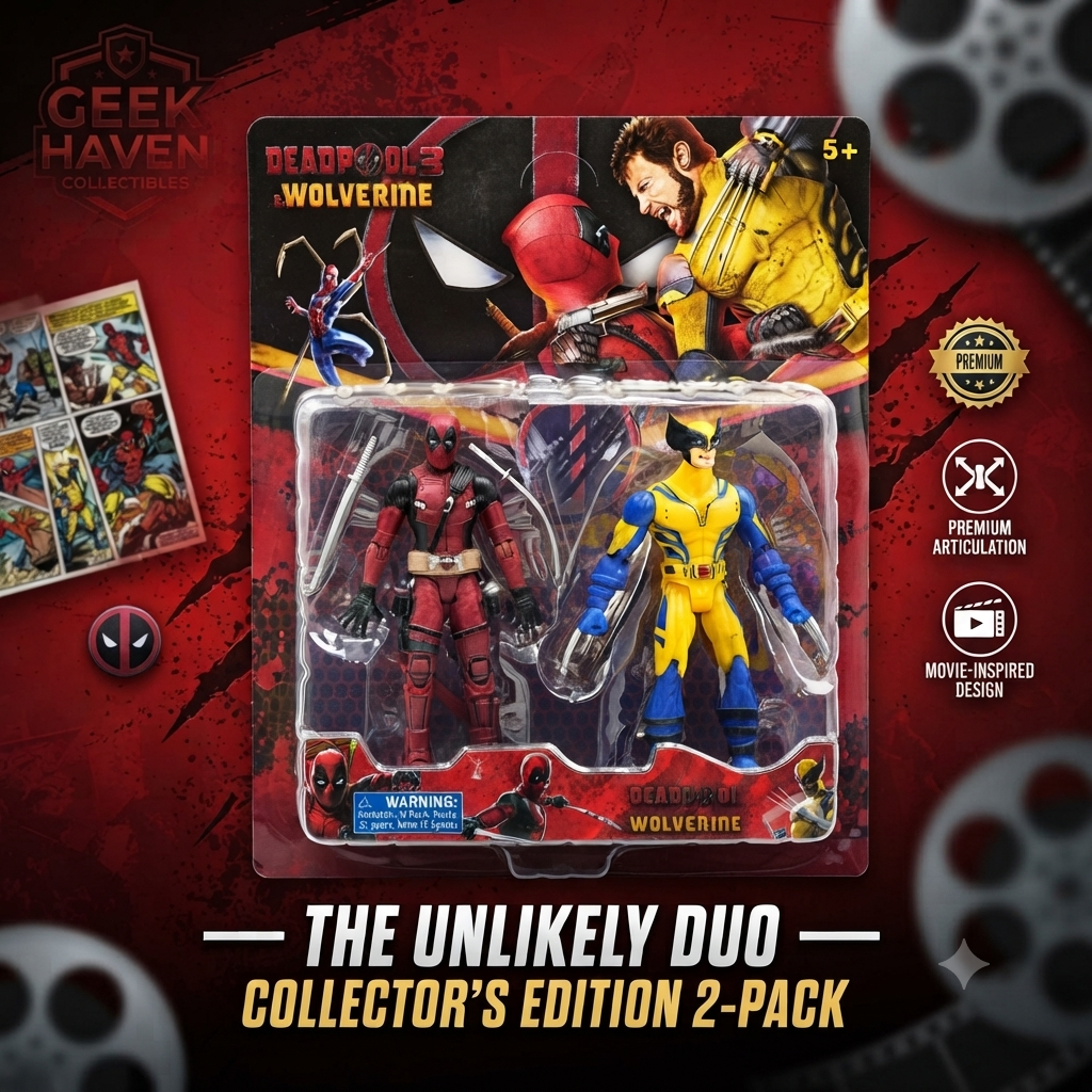 Marvel Deadpool vs Wolverine Action Figure Set - Age 6+