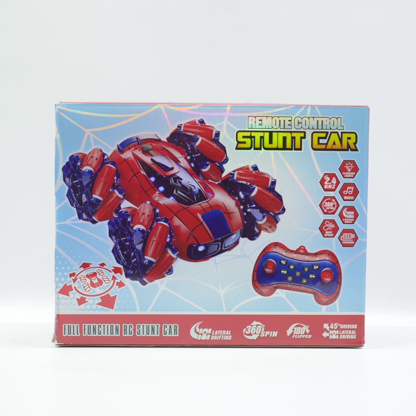 Marvel Spider-Man Remote Control Stunt Car with USB - Age 6+