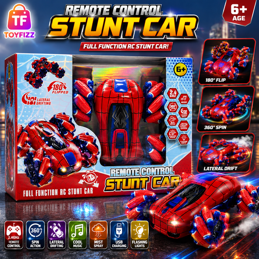 Marvel Spider-Man Remote Control Stunt Car with USB - Age 6+