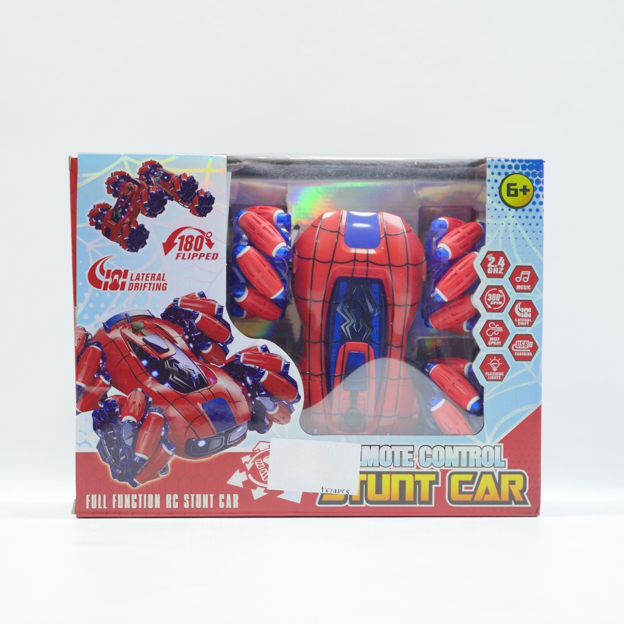 Marvel Spider-Man Remote Control Stunt Car with USB - Age 6+