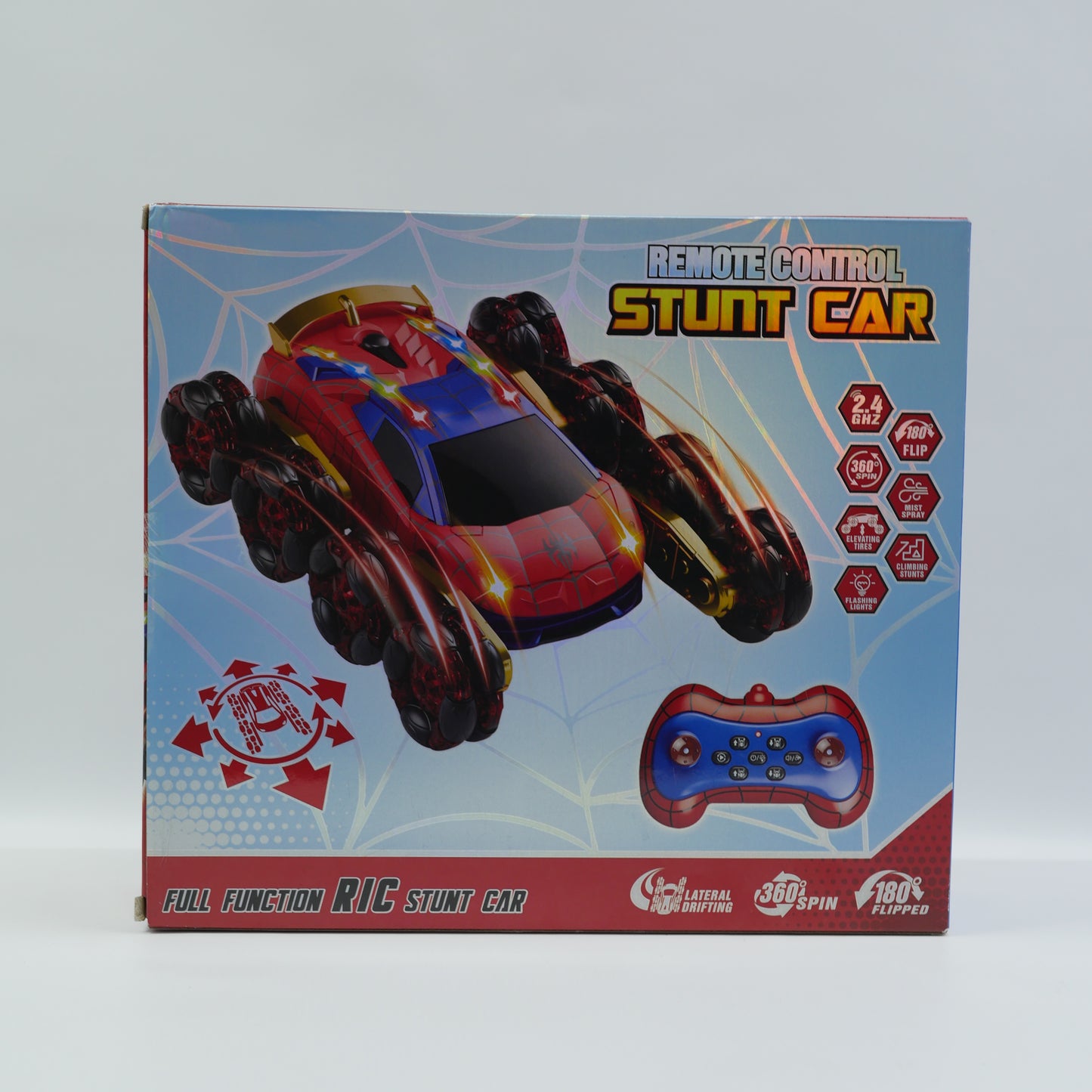 Marvel Spider-Man Remote Control Stunt Car with USB - Age 6+