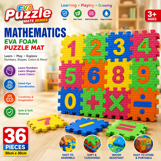 Mathematics EVA Foam Puzzle Mat 36 Pieces