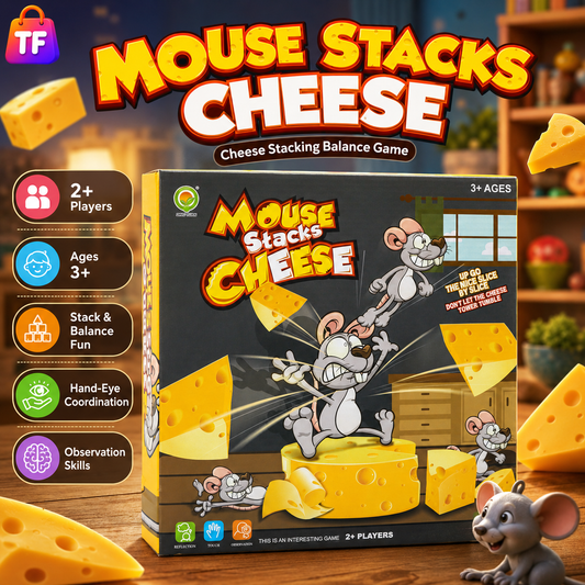 Mouse Stacks Cheese Balance Game - Age 3+