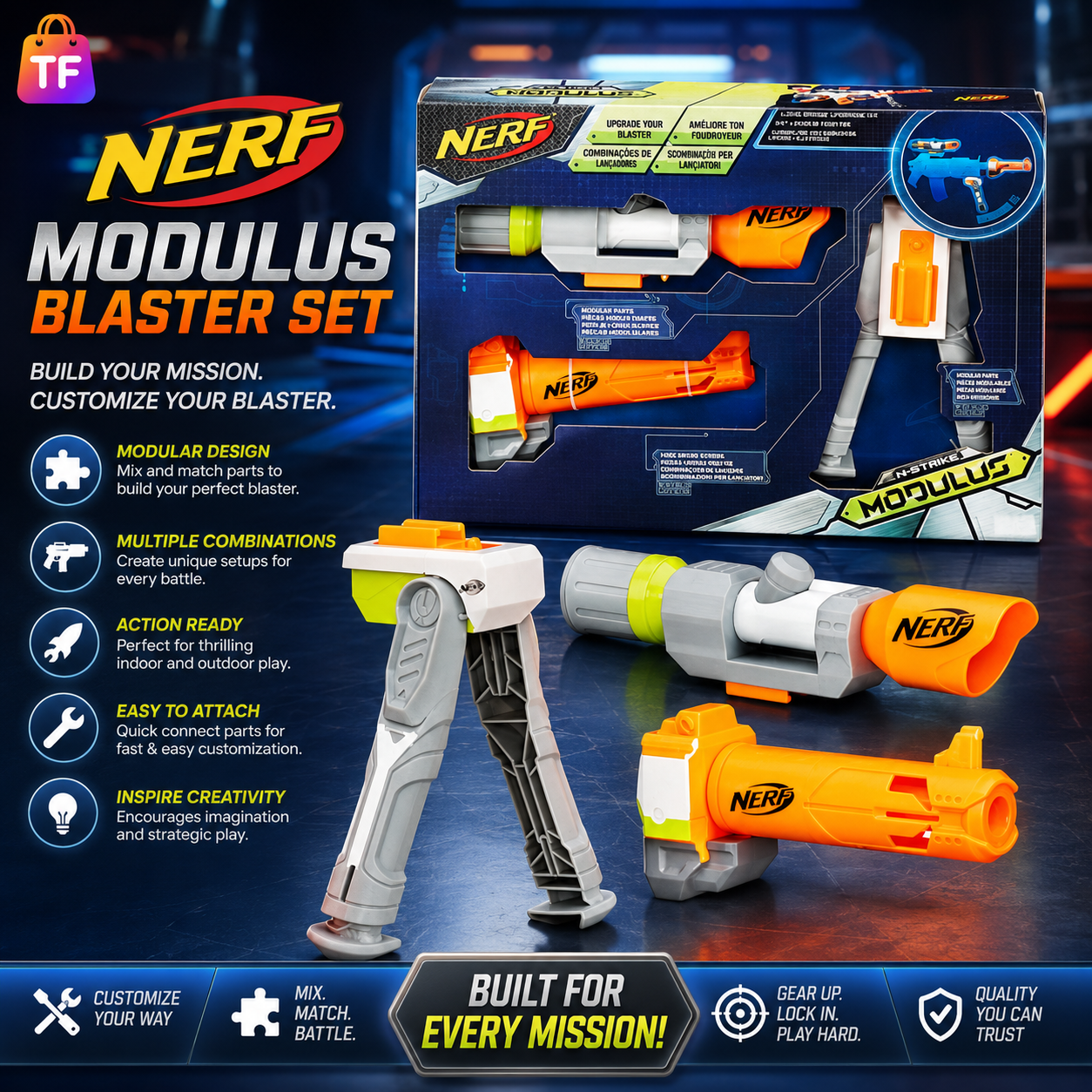 Nerf Modulus Long Range Upgrade Kit - Ages 8+