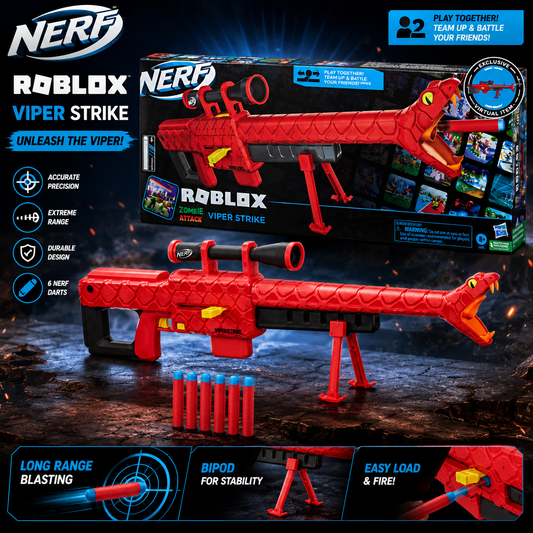 Nerf Roblox Viper Strike Blaster - Red