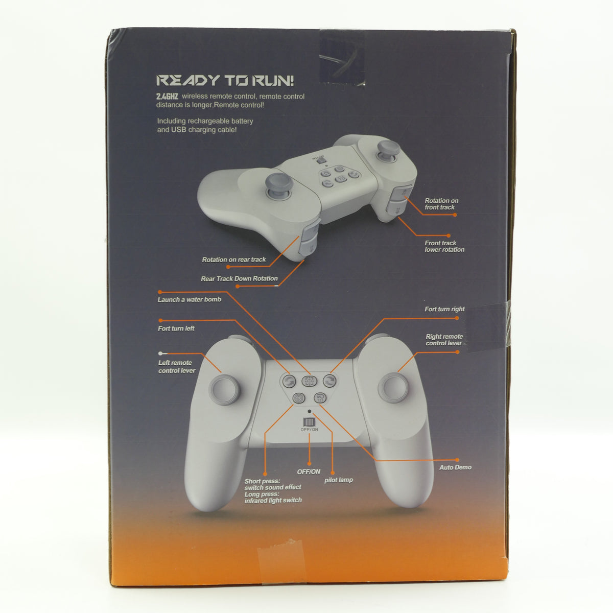 Remote Control Power Spin Tank with USB Cable