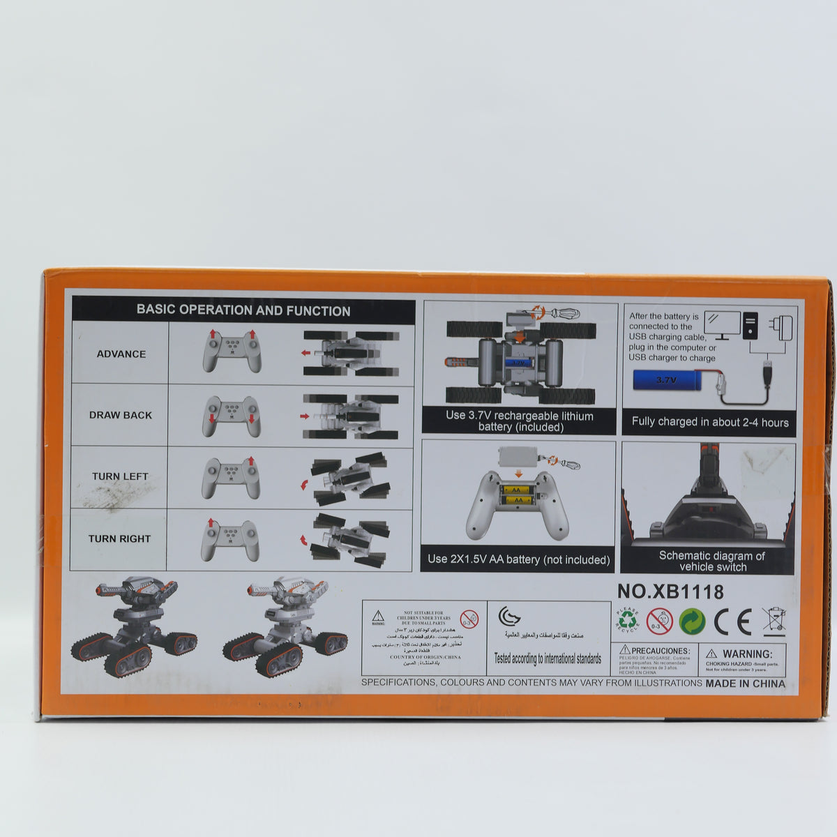 Remote Control Power Spin Tank with USB Cable