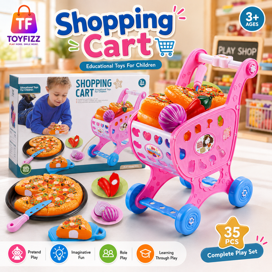 Shopping Cart Pretend Play Set - Age 3+