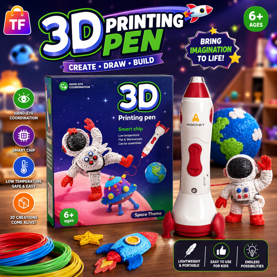 Space Rocket 3D Printing Pen with USB - Age 6+