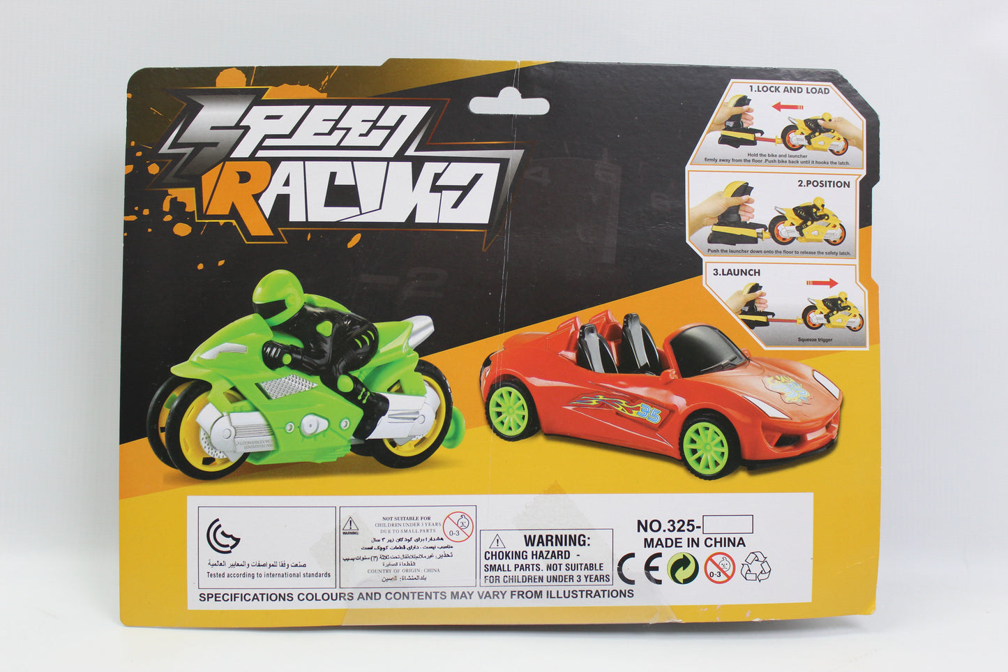 Speed Rally Press-and-Go Ejector Motorcycle - Green - Ages 3+