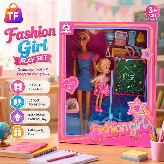 Teacher Fashion Doll with Mini Doll - 11.5 Inch - Age 3+