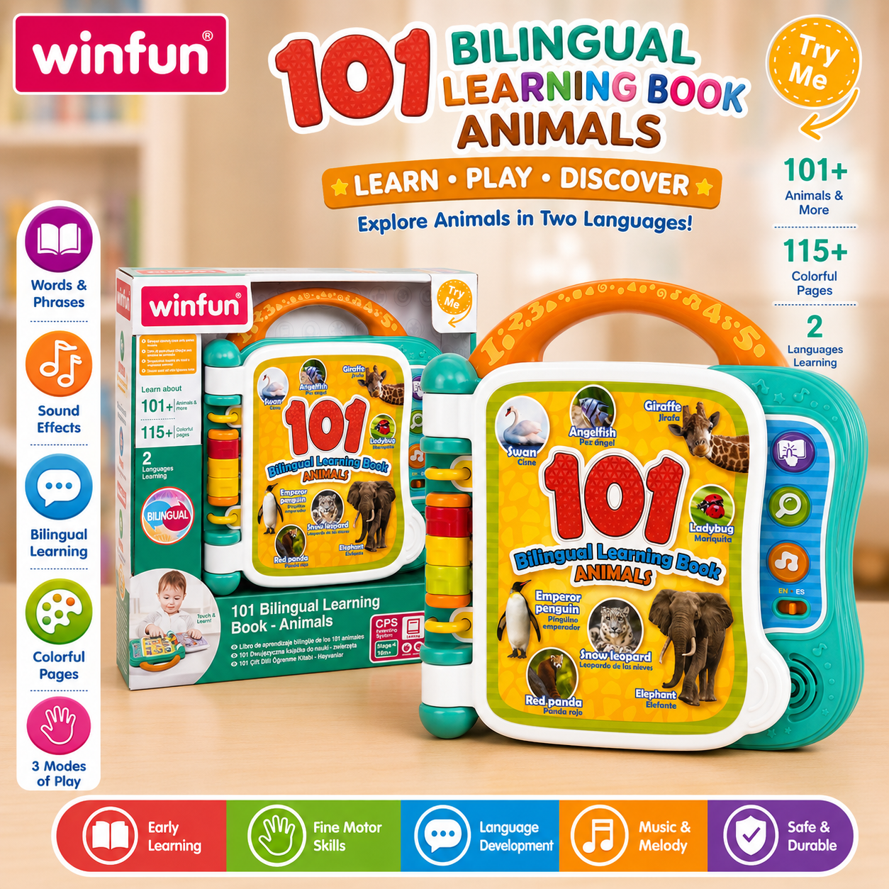Winfun 101 Bilingual Learning Book