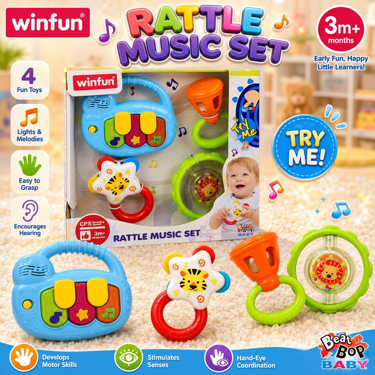 Winfun Baby Music Rattle Keyboard