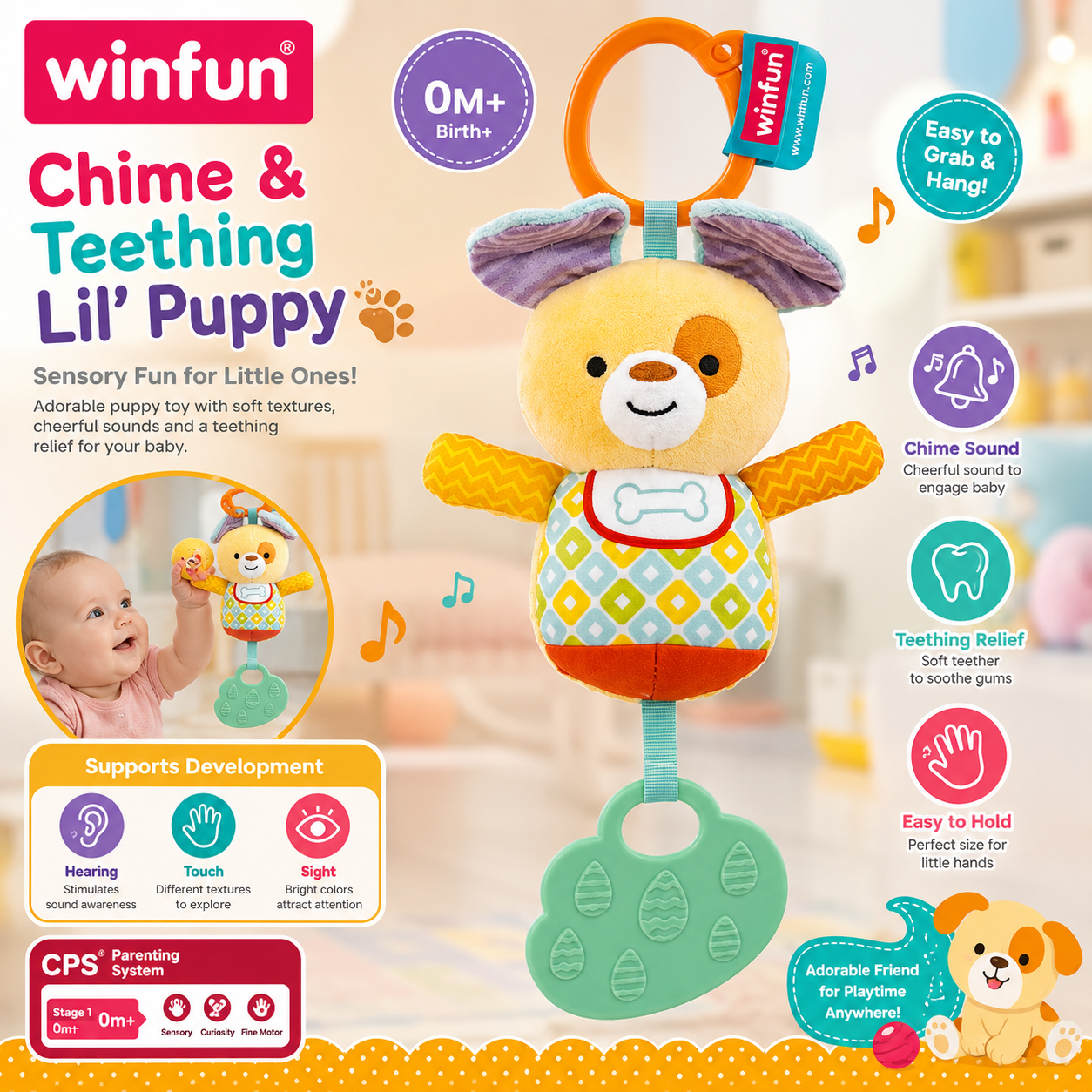 Winfun Chime Teething Lil Puppy