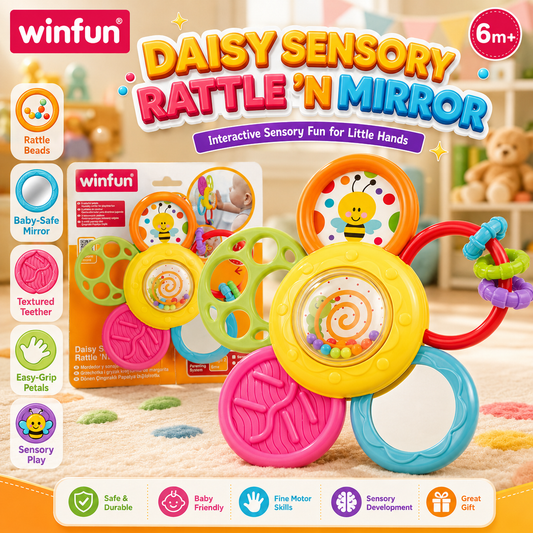Winfun Daisy Spin Rattle N Teether