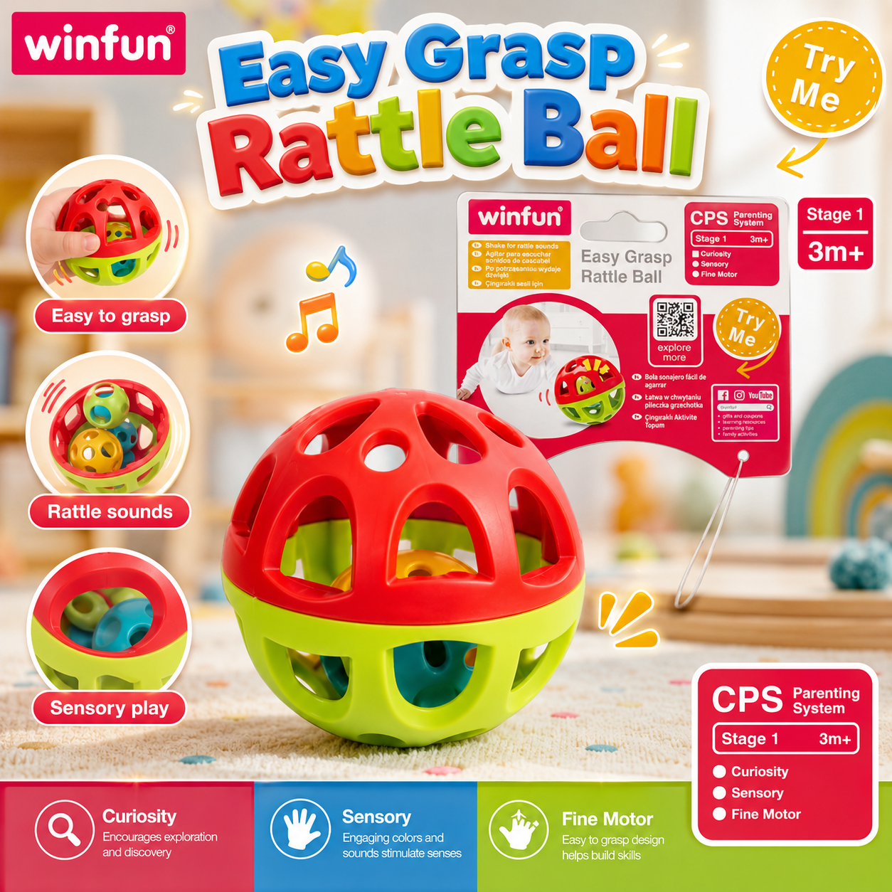 Winfun Easy Grasp Rattle Ball