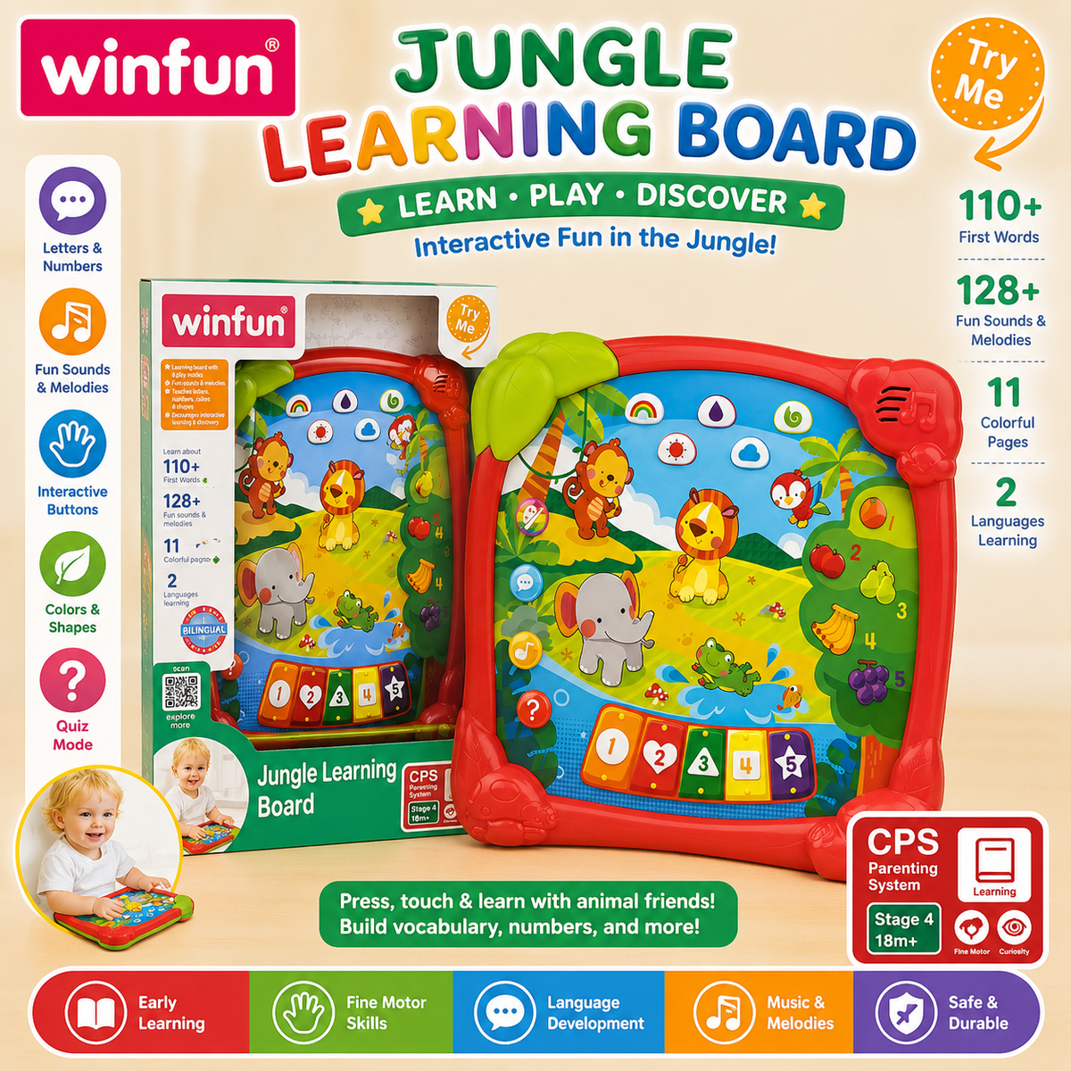 Winfun Jungle Learning Board