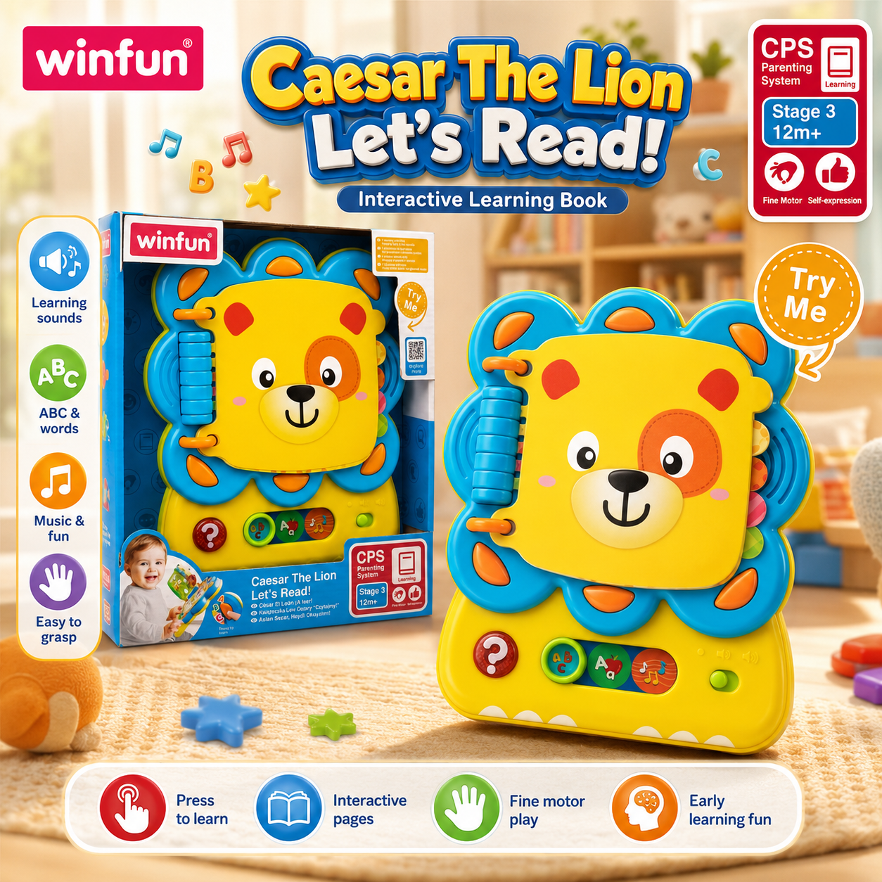 Winfun Learning Book Ceaser The Lion