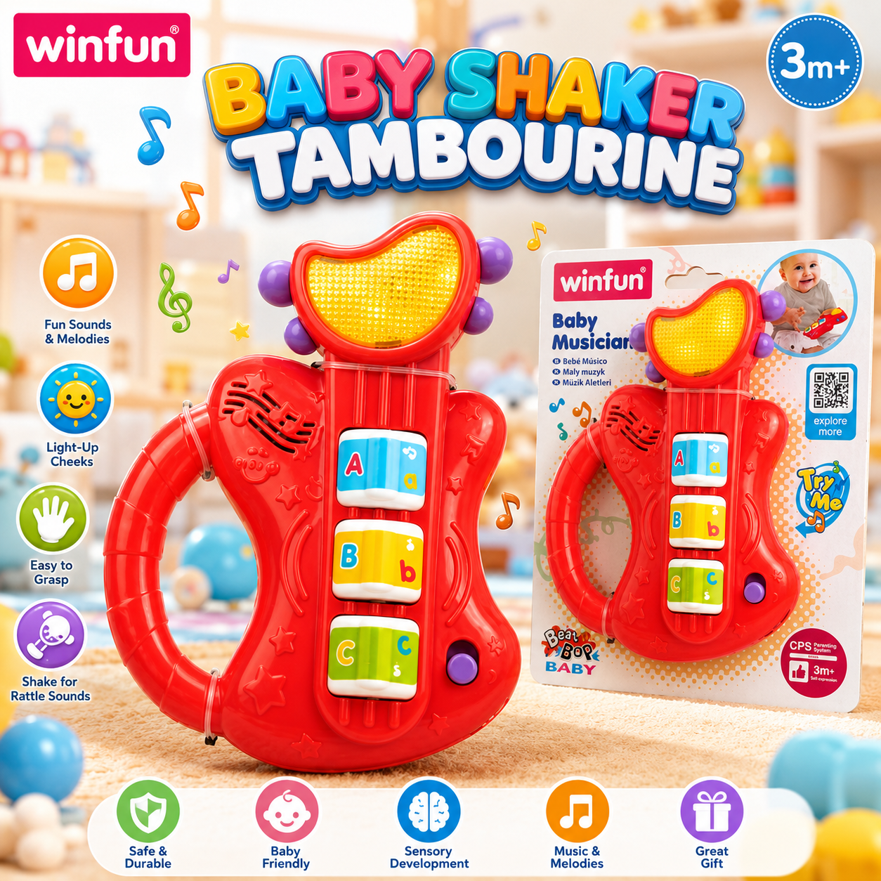 Winfun Rattle Musican-Guitar