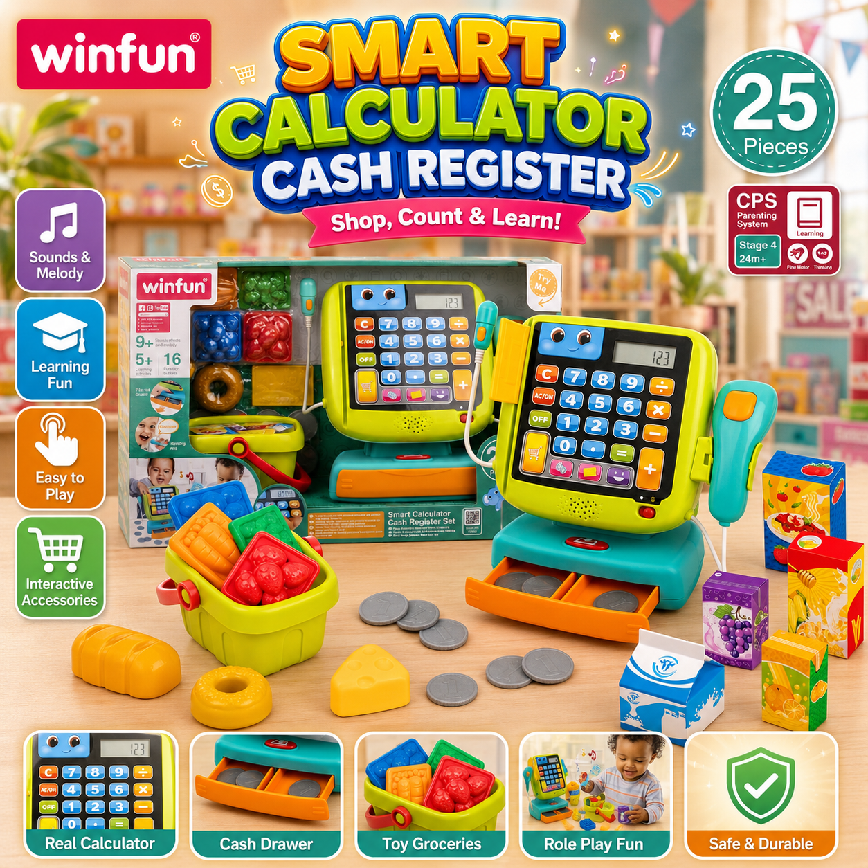 Winfun Smart Calculator Cash Register