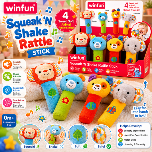 Winfun Squek N Shake Rattle Stick