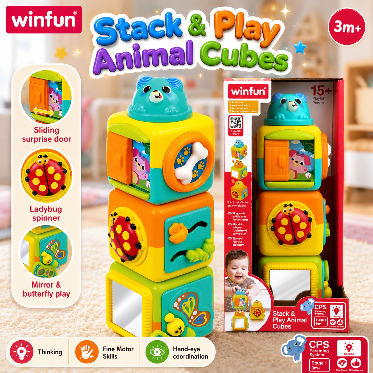 Winfun Stack N Play Animal Cubes