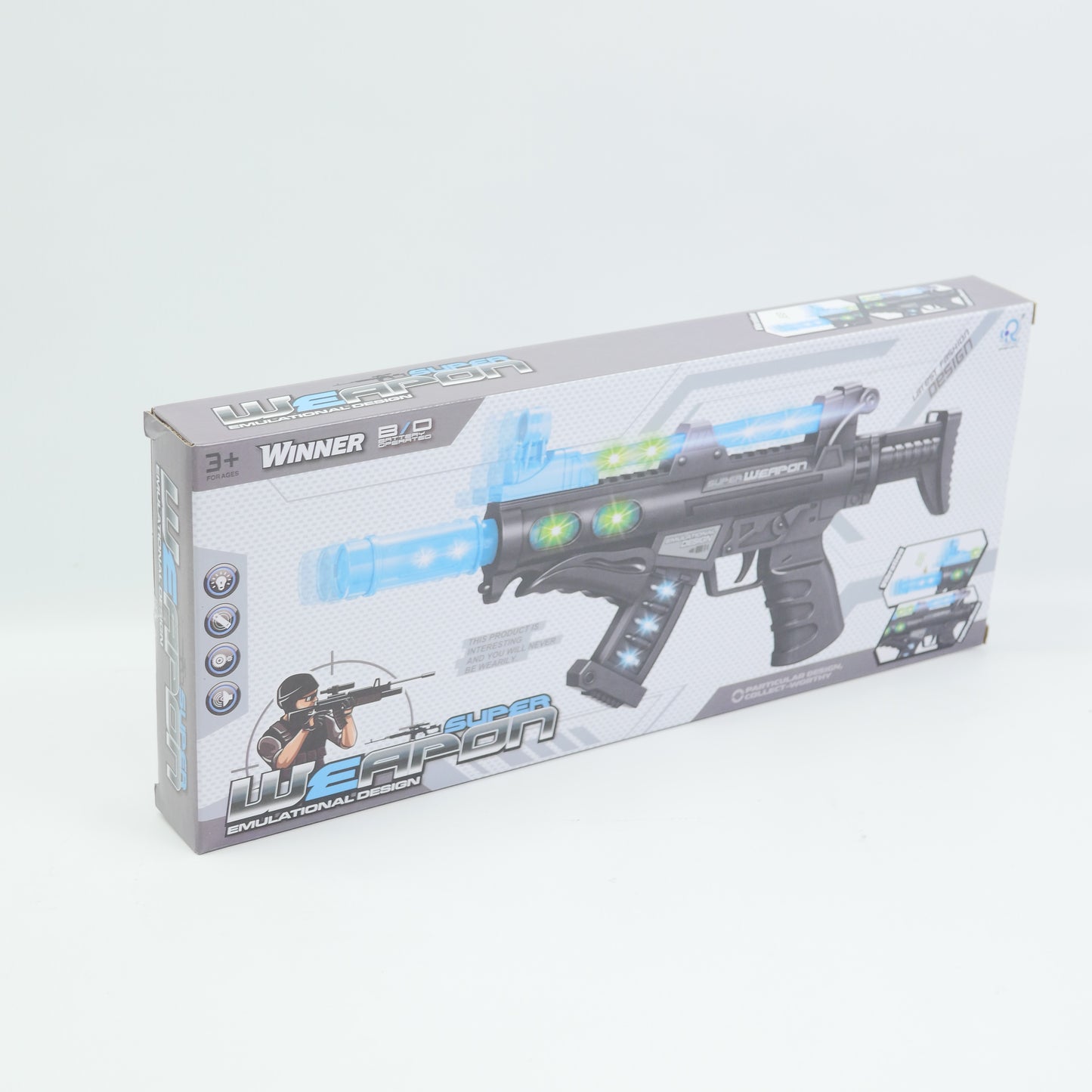 Winner P90 Musical Toy Blaster with Lights - Ages 3+