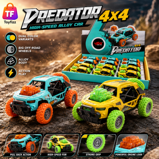 Yang Yang Vaporator 4x4 1:32 Musical Alloy Toy Car - Assorted Colors - Ages 3+